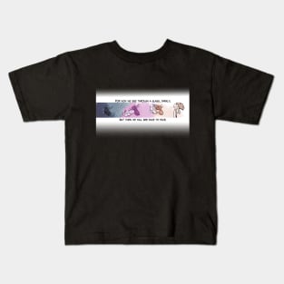 Cicadas emerging through a glass darkly then face to face Kids T-Shirt